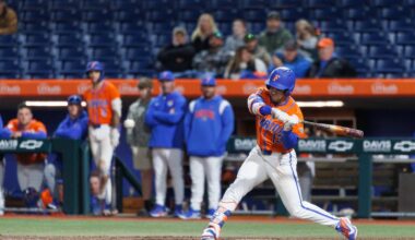 Peterson, Barberi lead Gators to series opening victory over No. 17 Miami