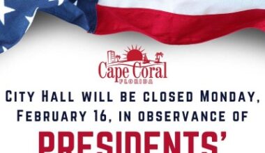 City Offices Closed for Presidents' Day