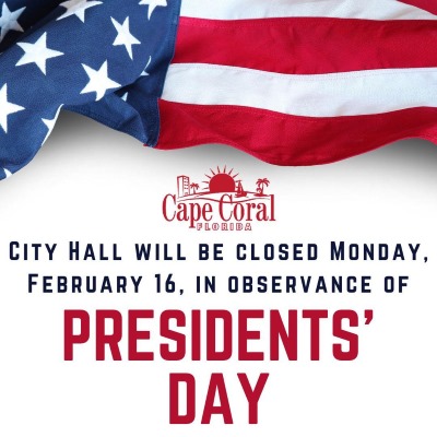 City Offices Closed for Presidents' Day