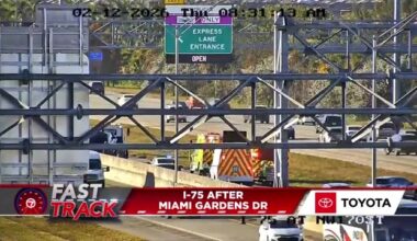 1 airlifted, 2 others hurt after crash on I-75 in NW Miami-Dade; SB express lanes closed near Miami Gardens Drive - WSVN 7News | Miami News, Weather, Sports