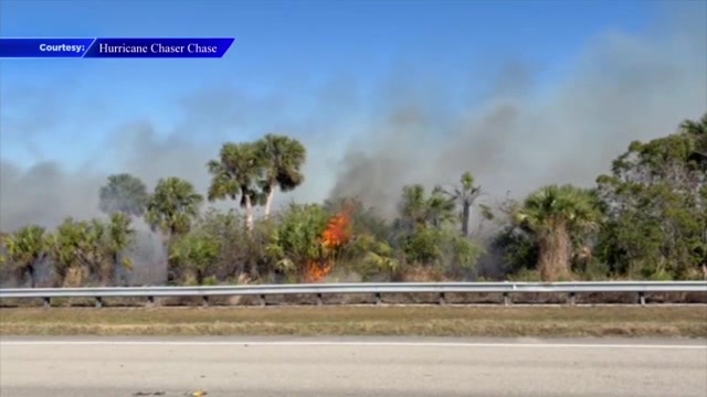 Portion of I-75 reopens as Everglades wildfire continues to burn; brush fire near Jacksonville prompts evacuations - WSVN 7News | Miami News, Weather, Sports