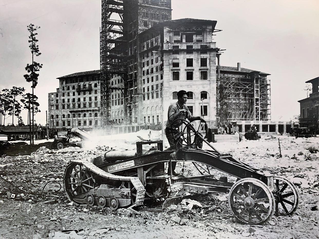 Construction of the Miami Biltmore Hotel in the 1920s