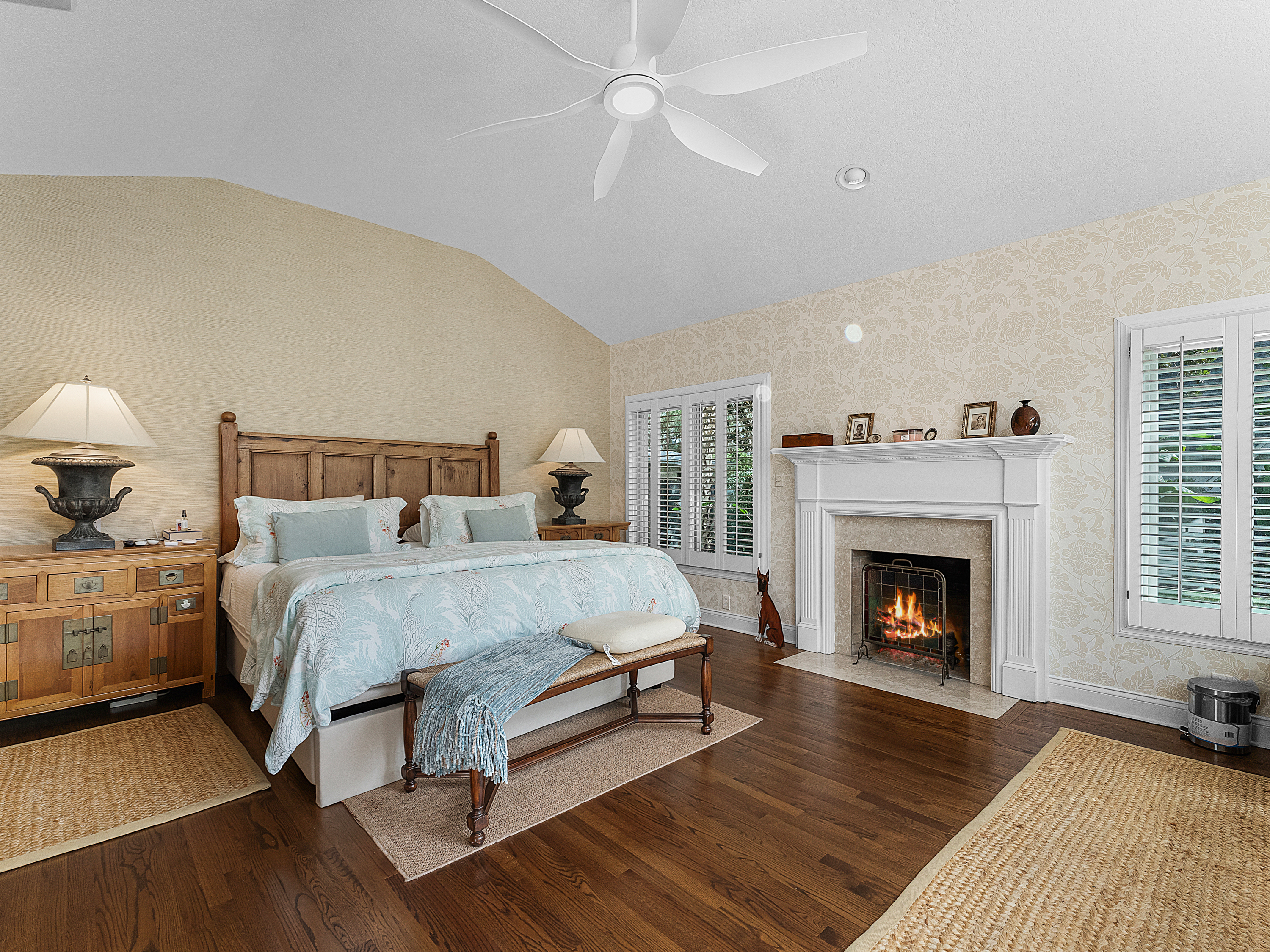 The primary bedroom suite in the home at 1120 Palmer...