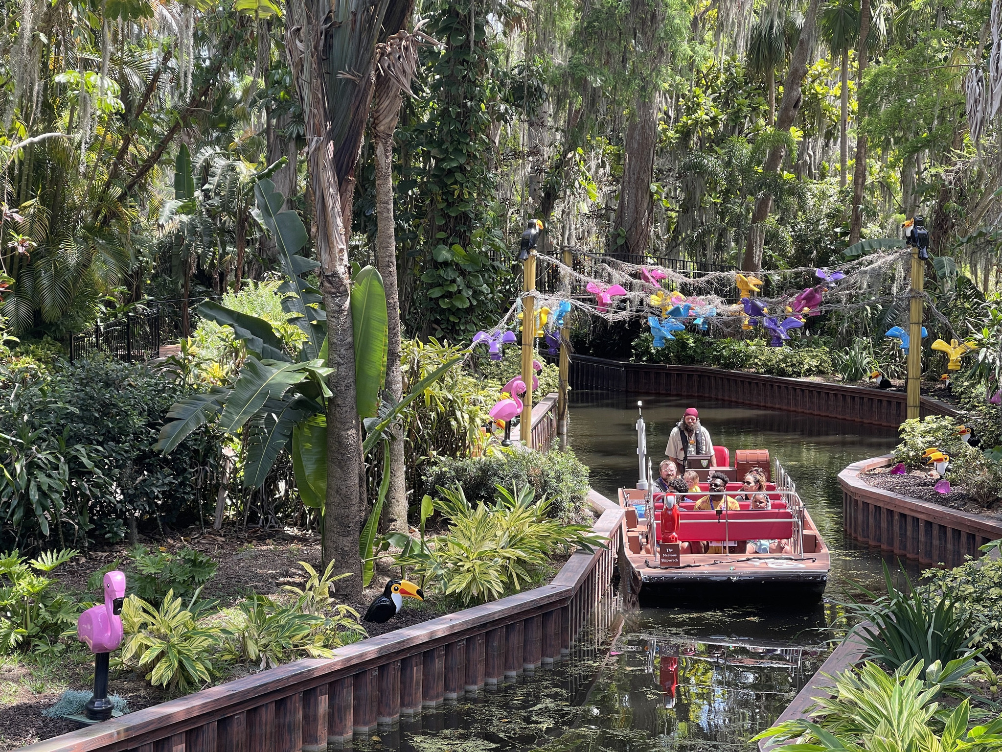 Shaquil Barrett and family rider through Cypress Gardens as part...
