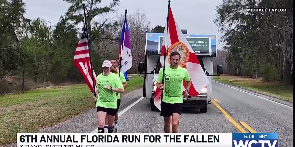 Runners begin 170-mile journey from Tallahassee to Jacksonville, honoring fallen service members