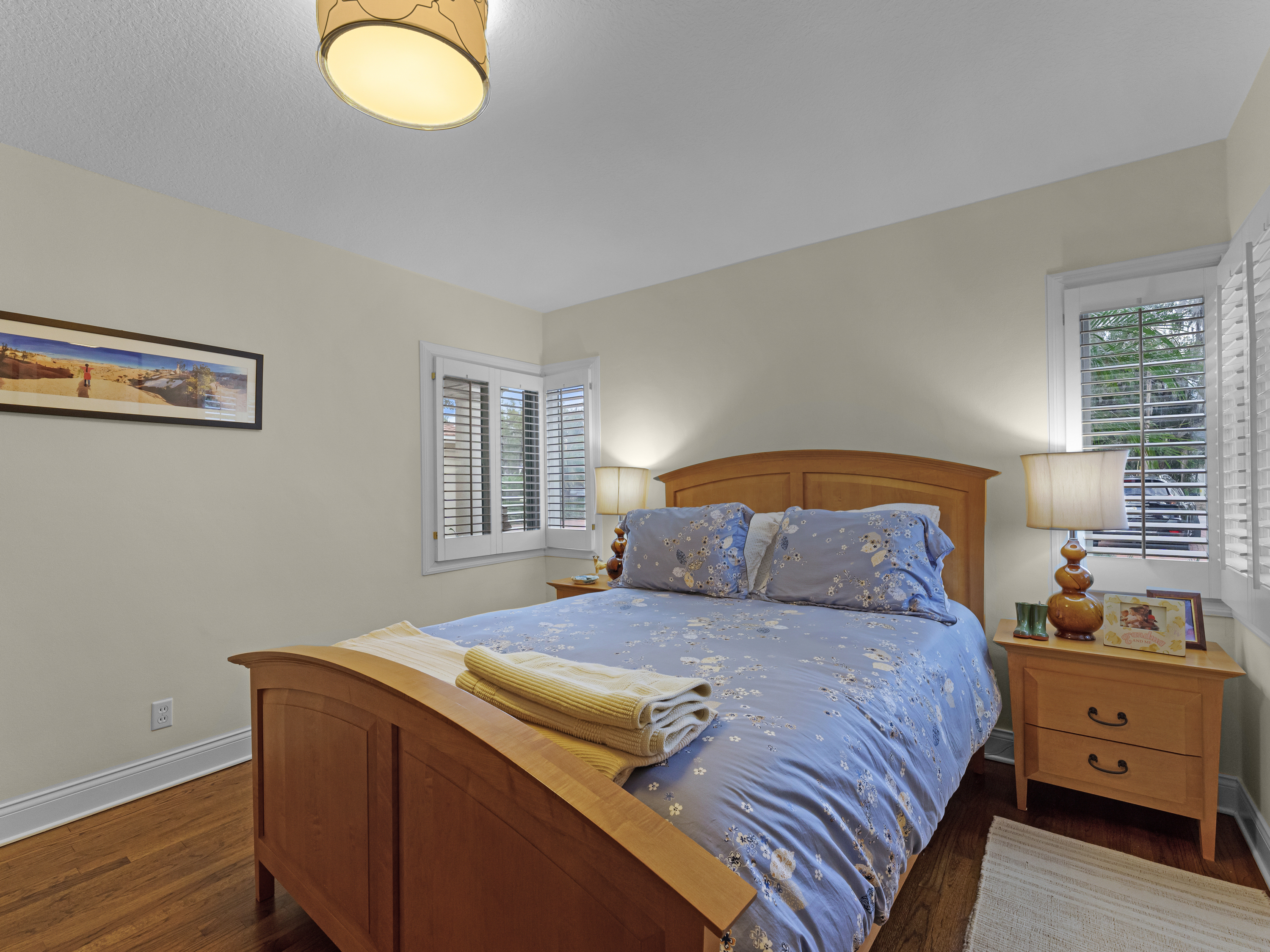 One of the bedrooms in the home at 1120 Palmer...