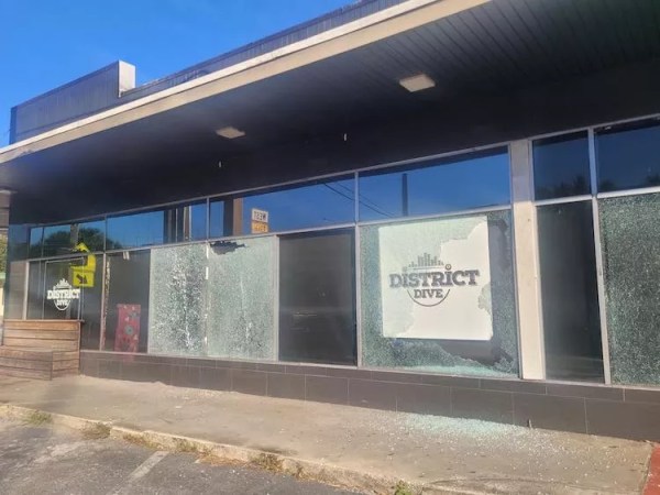 Windows of Milk District LGBTQ bar District Dive shot out overnight in what sure looks like a hate crime