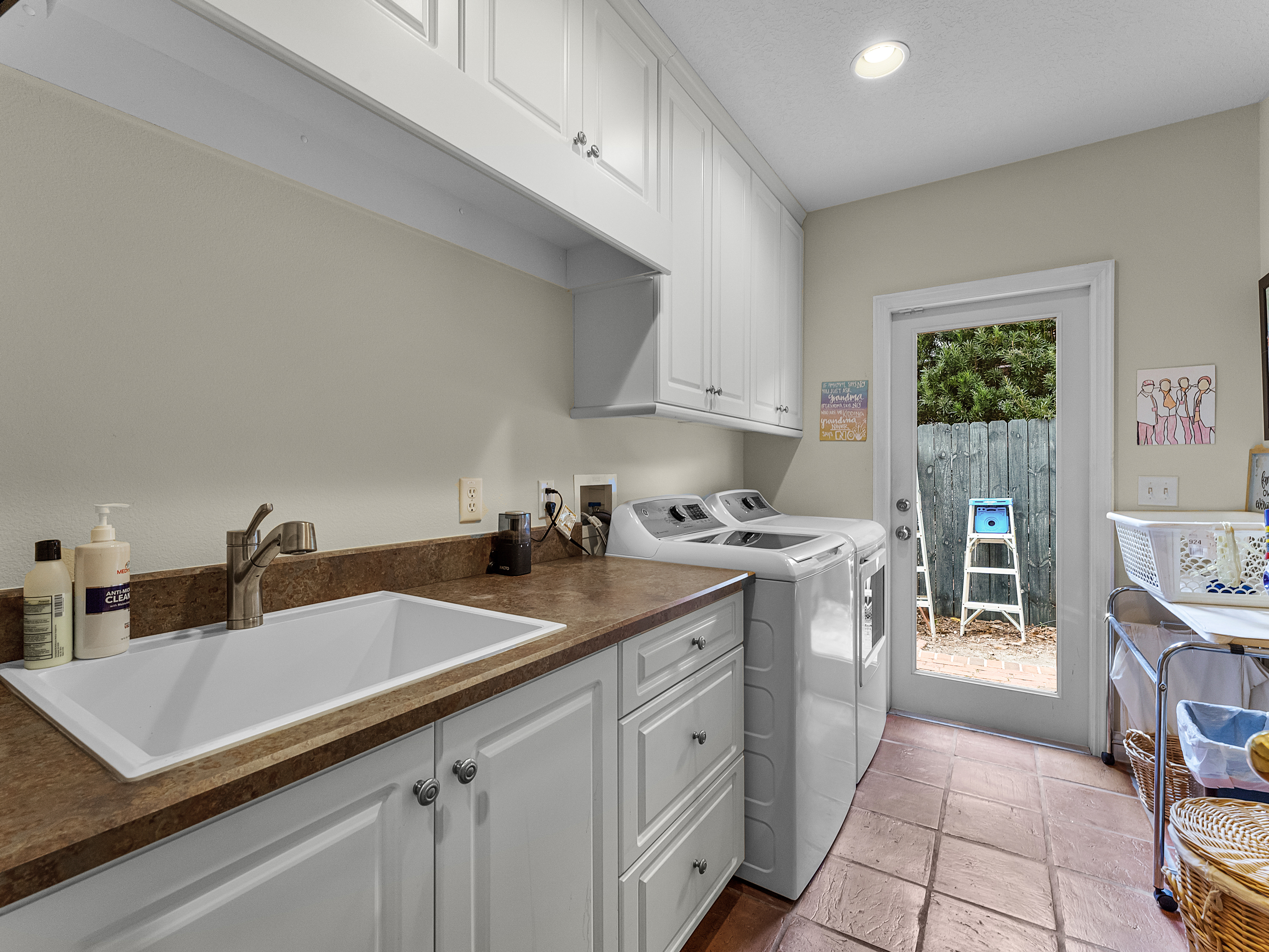The laundry room in the home at 1120 Palmer Avenue...