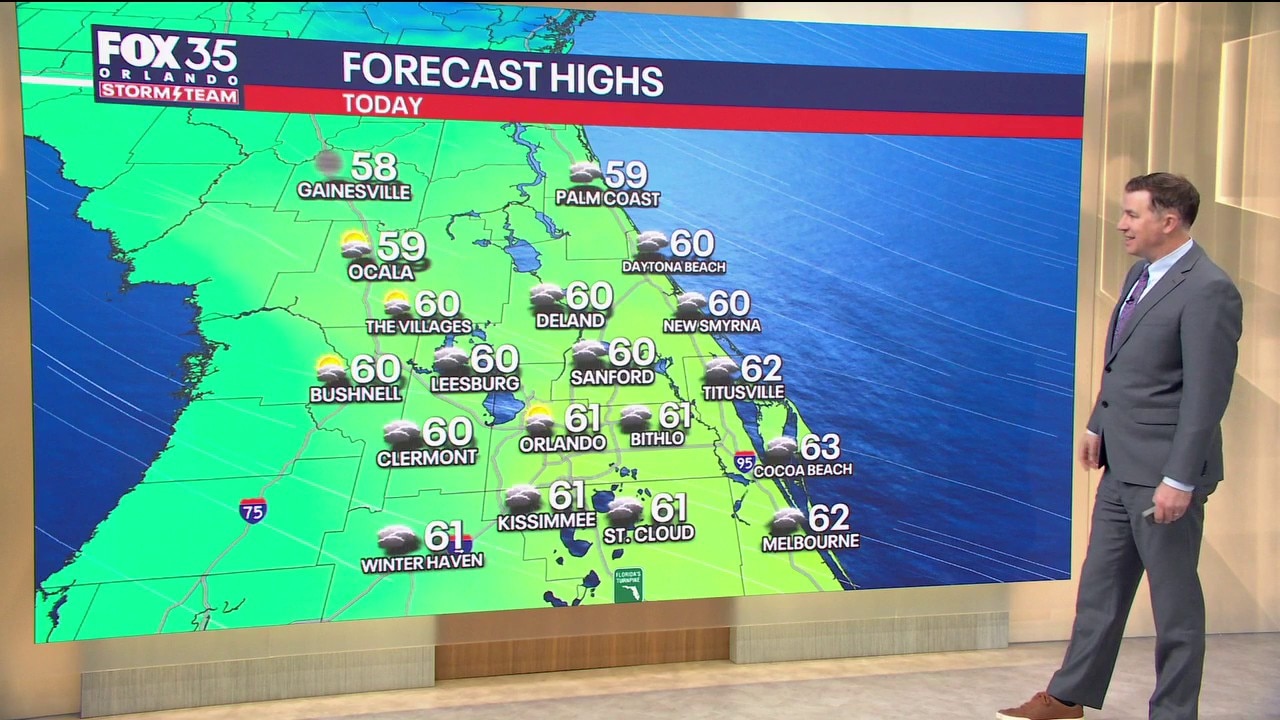 Orlando AM Weather Forecast: Cold front brings rain to Central Florida
