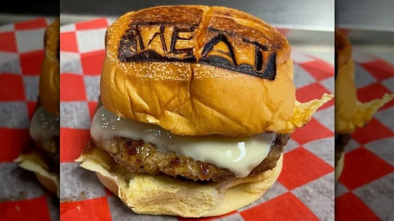 burger from M.E.A.T. Eatery and Taproom