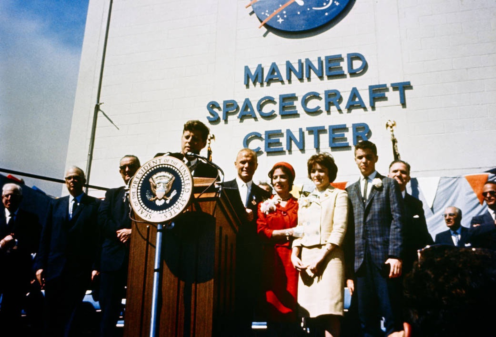 Astronaut John Glenn Jr. is honored by President John F....