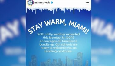 South Florida students battle through cold weather advisory – NBC 6 South Florida