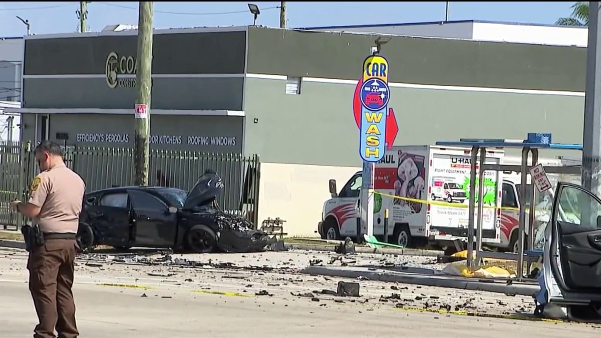 Man killed, 8 people injured in crash at NW Miami-Dade bus stop – NBC 6 South Florida