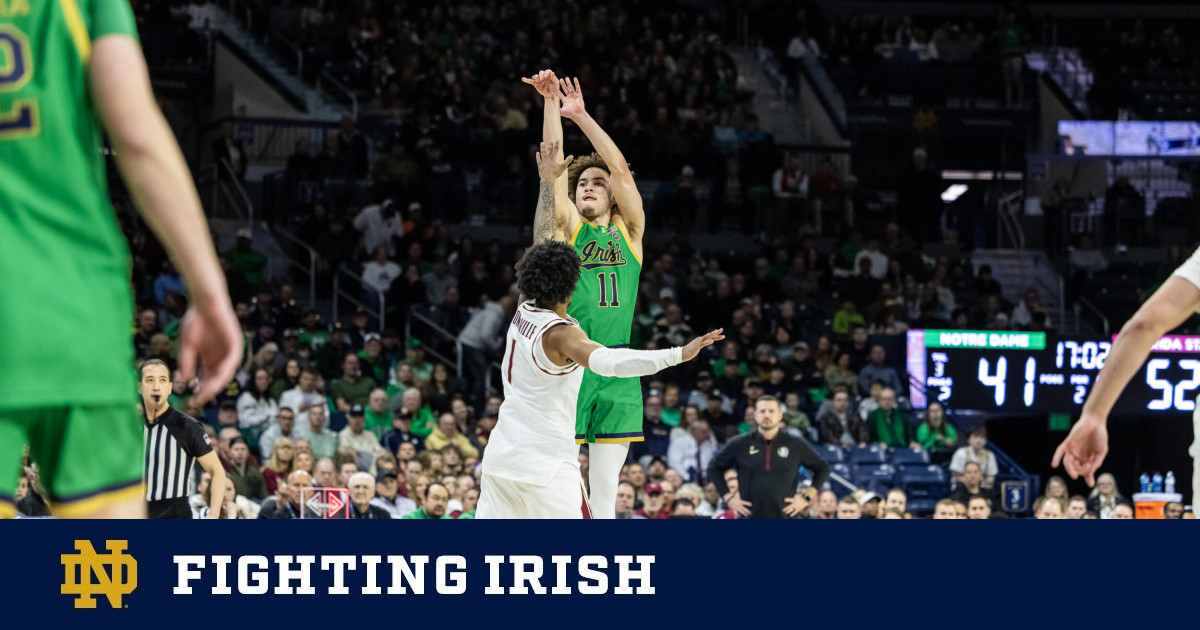 Irish Had Chance At Buzzer To Tie, But Drop 79-82 Heartbreak to FSU – Notre Dame Fighting Irish – Official Athletics Website
