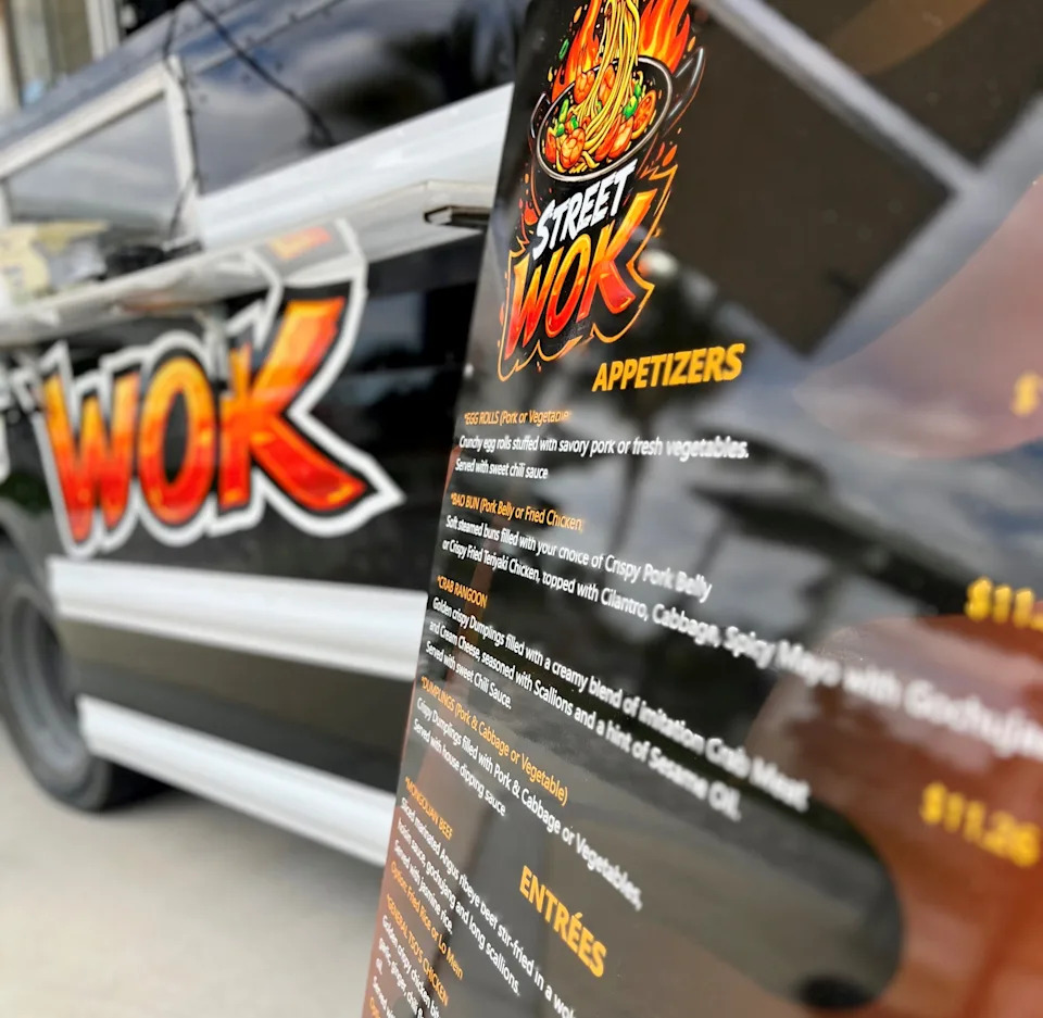 Street Wok has appetizers and entrees on its menu at Slipaway Food Truck Park in Cape Coral.