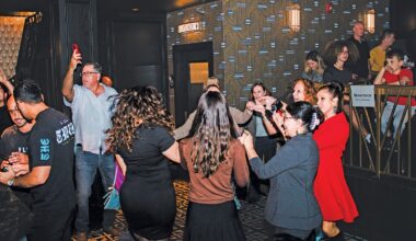 Spontaneous dancing in the audience.