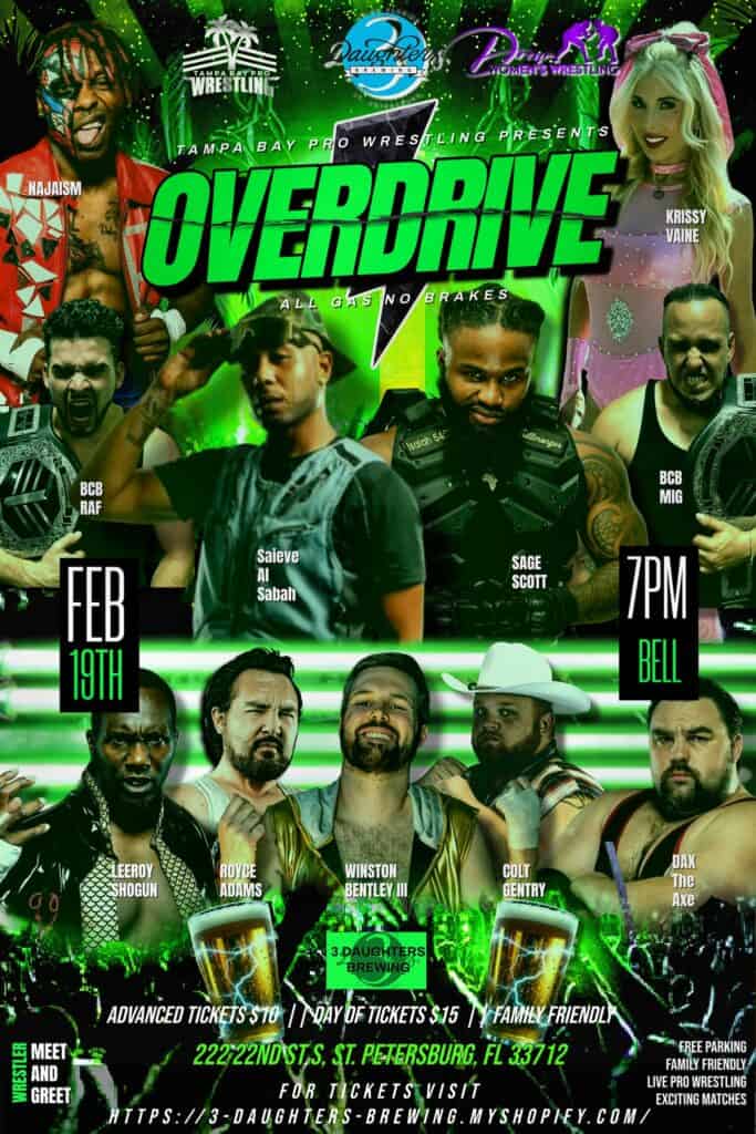 Tampa Bay Pro Wrestling show at 3 Daughters