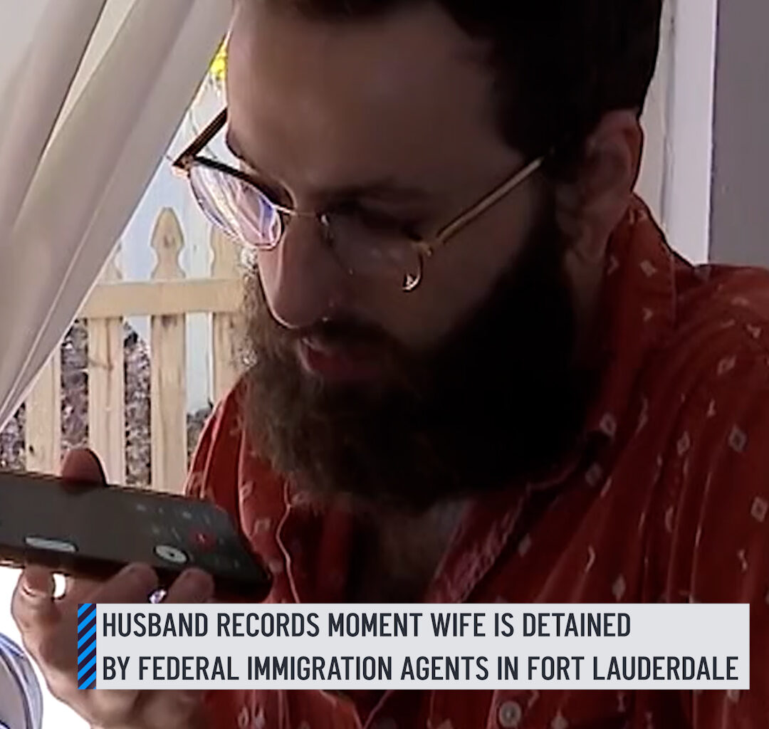 A Fort Lauderdale man is sharing the emotional moment his wife was detained by federal immigration agents — an encounter he captured on his phone as it unfolded. Find all the details in this link: http://on.nbc6.com/CqQSBnW #ICE #FortLauderdale #florida