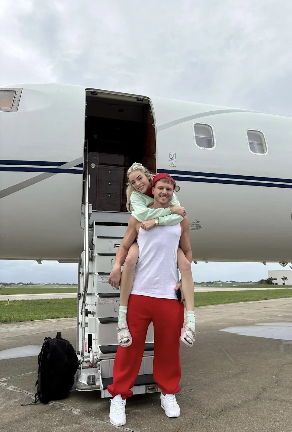 Logan lives with his his new fiancée, Katie Canham, and their three dogs.