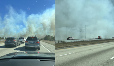 Brush fire on I-75 near Kings Highway exit in Charlotte County temporarily closes lanes | Charlotte County