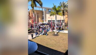 Video: North Fort Myers High School students walkout in protest of ICE | Lee County