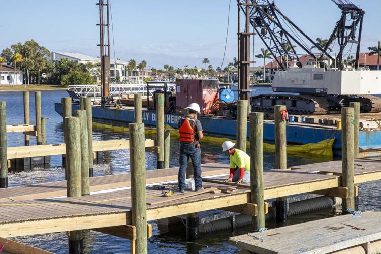 Marina work continues at Bimini Square