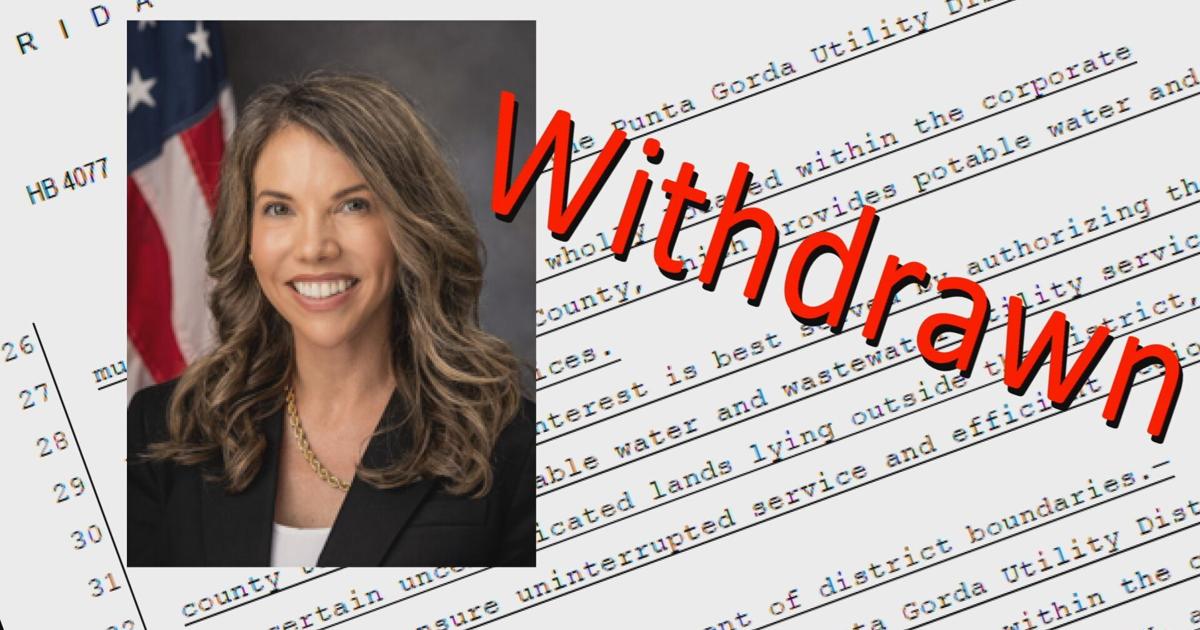 Charlotte County "water war" ends: State Rep. Oliver withdraws controversial utility bill | Investigations