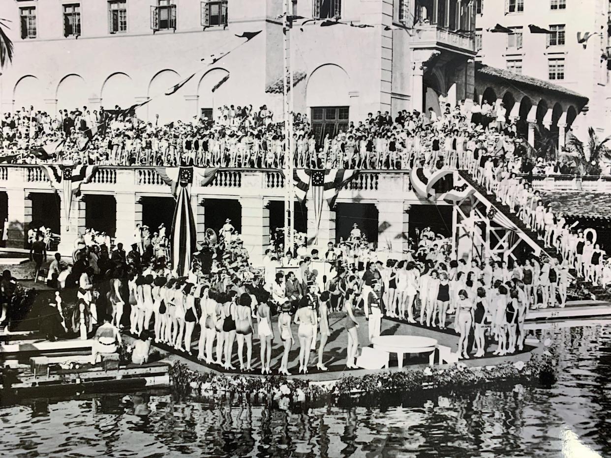 Beauty pageant at the Miami Biltmore Hotel in the 1920s