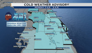 Cold-weather shelters open as front slams Central Florida