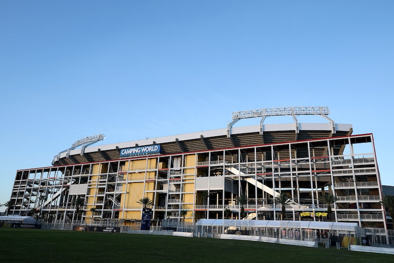 ORLANDO, FLORIDA - JUNE 23: An exterior general view of Camping World Stadium ahead of the FIFA Club World Cup 2025 group D match between Los Angeles Football Club and CR Flamengo on June 23, 2025 in Orlando, Florida. (Photo by Jared C. Tilton - FIFA/FIFA via Getty Images)