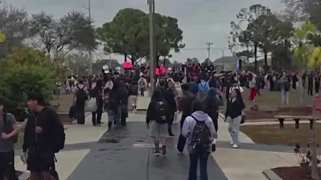 Students walk out of Florida high schools in protest against ICE