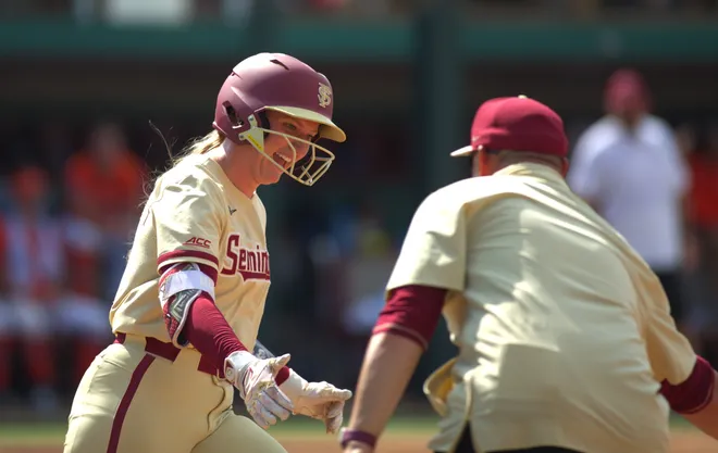 Florida State softball beat Auburn 4-0 to win the NCAA Tallahassee Regional title on Sunday, May 18, 2025 at Seminole Softball Complex