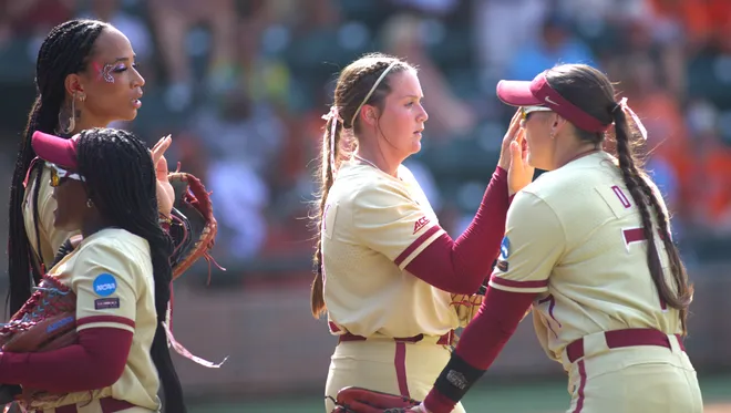 Florida State softball beat Auburn 4-0 to win the NCAA Tallahassee Regional title on Sunday, May 18, 2025 at Seminole Softball Complex