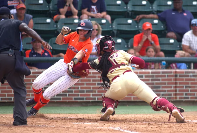 Florida State softball beat Auburn 4-0 to win the NCAA Tallahassee Regional title on Sunday, May 18, 2025 at Seminole Softball Complex