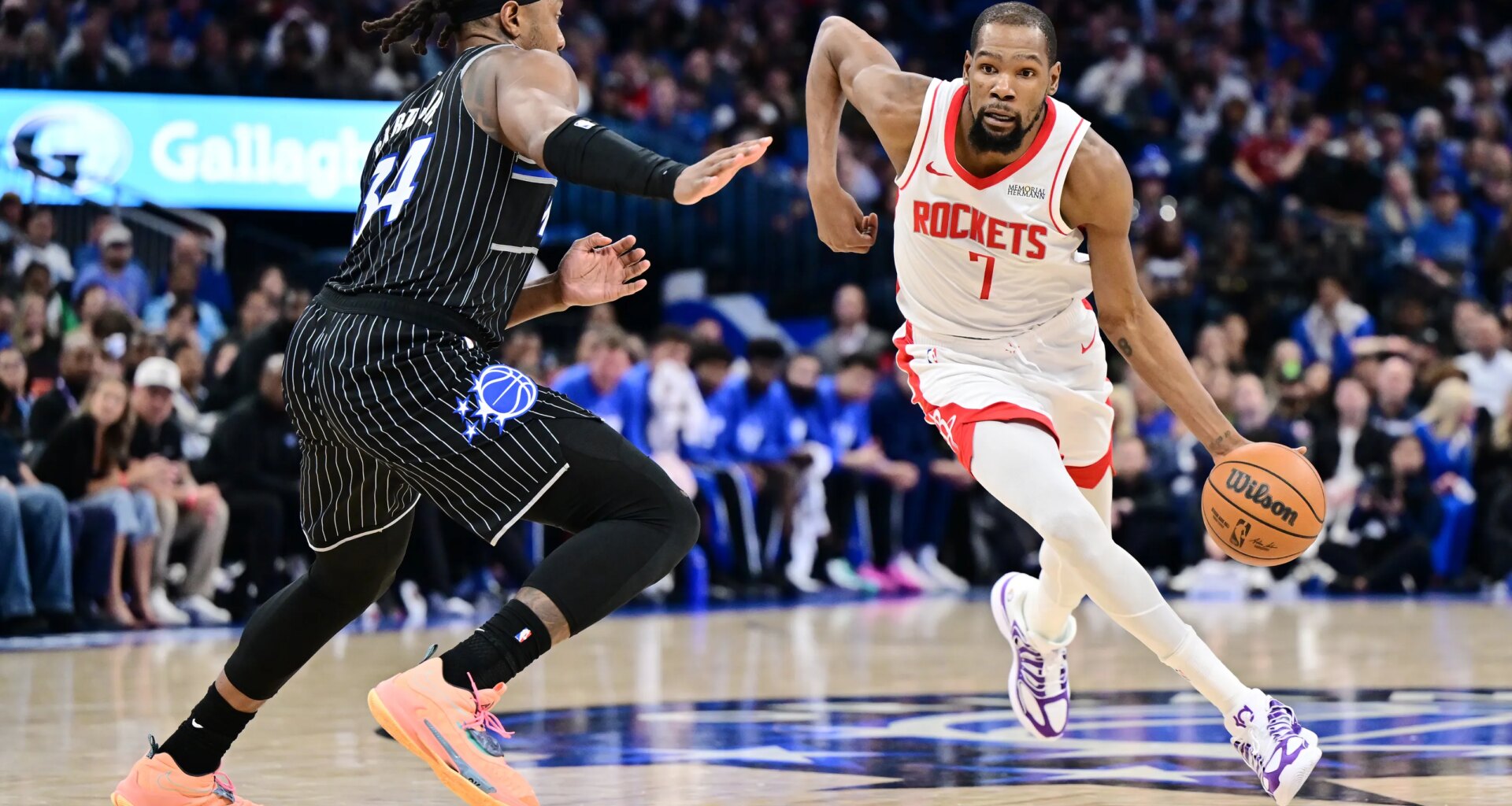With 40 points, Kevin Durant leads Rockets’ epic rally in Orlando