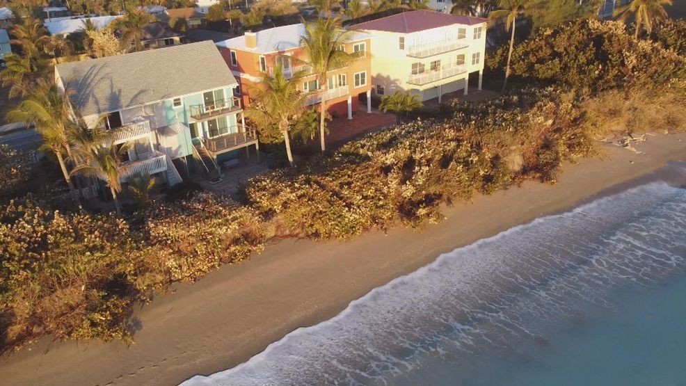 Severe beach erosion on Hutchinson Island is inching dangerously close to homes in Fort Pierce. City and county leaders are trucking in thousands of tons of emergency sand as homeowners worry about flooding and structural damage. (WPEC){p}{/p}