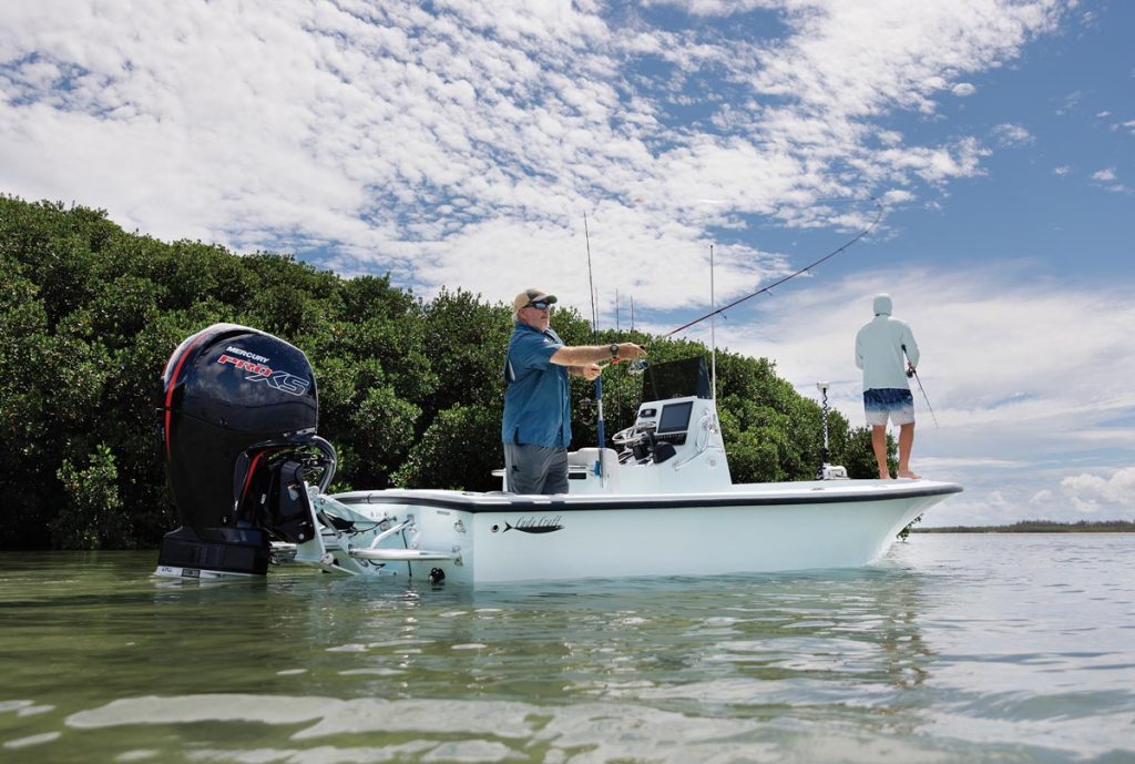 A sub-12-inch draft allows backwater exploration for anglers. Photo by George LaBonte