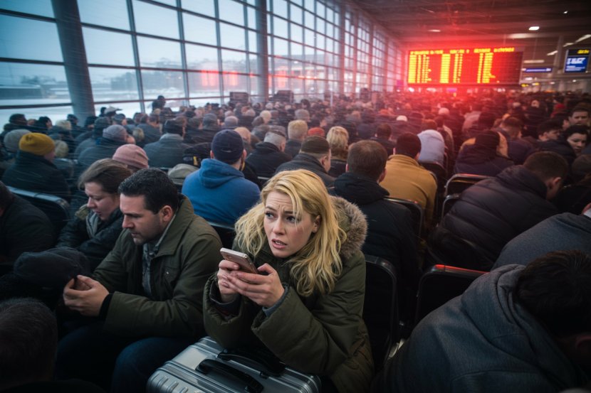 Hundreds of passengers trapped in us today as spirit, delta, jetblue, southwest, united, and other airlines cancel 115 and delay 219 flights at fort lauderdale amid blizzard warnings