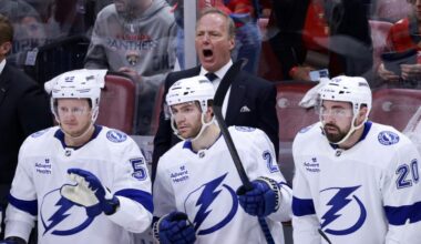 Tampa Bay Lightning head coach Jon Cooper is in his 14th season as the team's coach, with 11 playoff appearances and two Stanley Cup titles. (AP Photo/Rhona Wise)