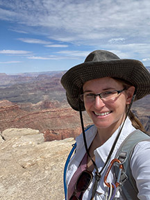 Amy Williams visiting the Grand Canyon