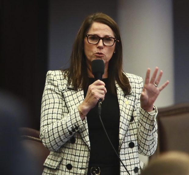 State Sen. Tina Polsky, a Broward-Palm Beach county Democrat, has voted 2026 Republican-sponsored election legislation that imposes citizenship verification requirements that experts say would deprive some citizens of the ability to vote. (Phil Sears/Associated Press)