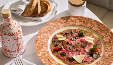 Beef carpaccio at Claudie. Photo courtesy of Claudie