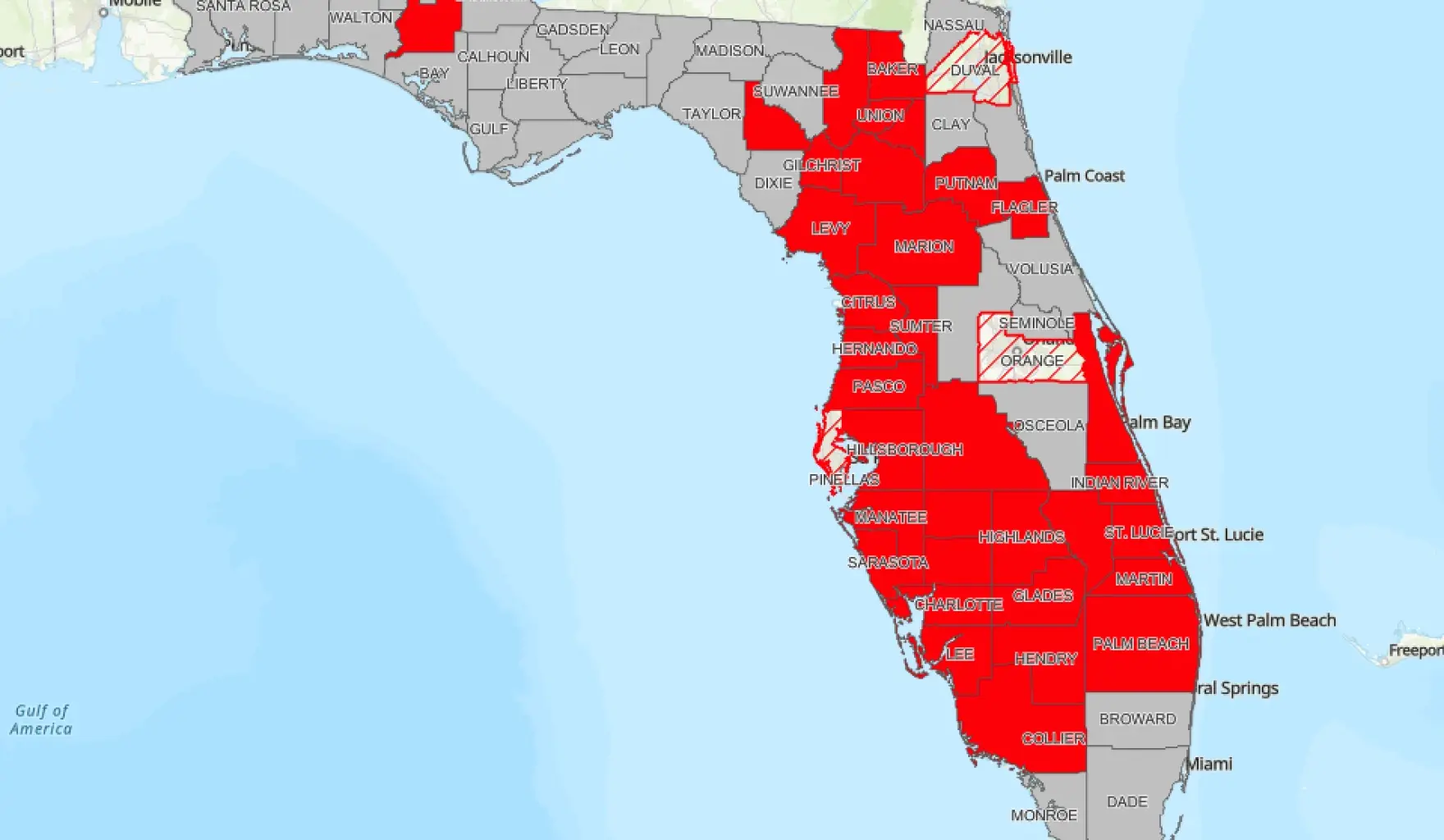 Florida burn bans (Feb. 2026) by Florida Department of Agriculture and Consumer Services.
