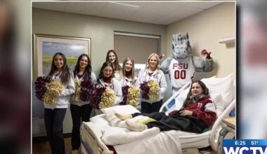FSU cheer and Golden Girls visit TMH patients