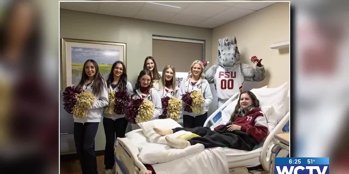 FSU cheer and Golden Girls visit TMH patients