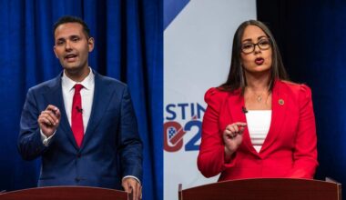 Former Hialeah Councilman Bryan Calvo (left), who won the mayoral race outright last week, and interim Mayor Jacqueline Garcia-Roves, who finished third.