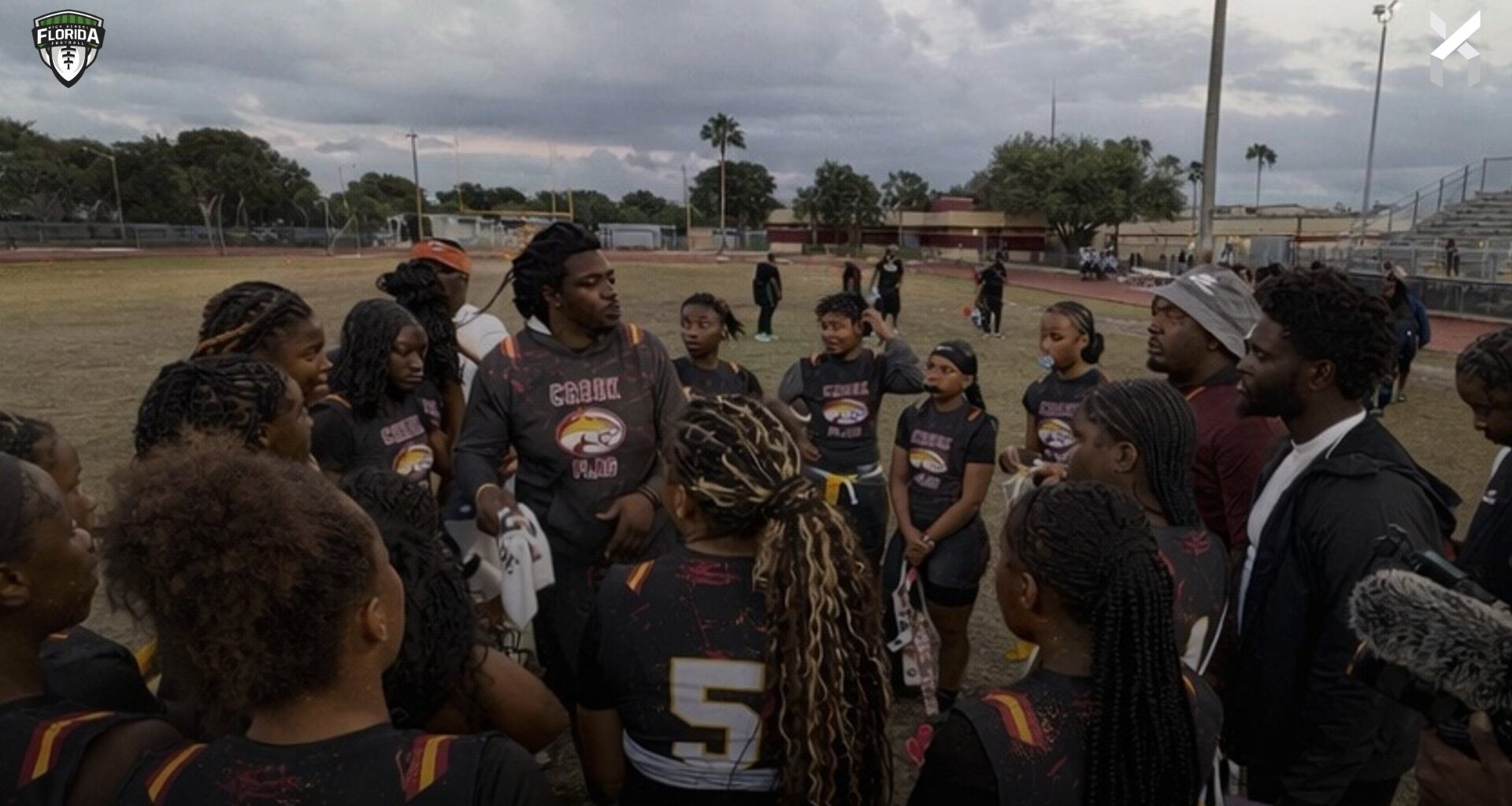 Coconut Creek stunned No. 14 St. Thomas Aquinas (Fort Lauderdale) to open the 2026 season on Tuesday. [Coconut Creek Flag Football/Instagram]