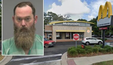 Florida man accused of mooning, chucking soda at group of teens inside a McDonald's