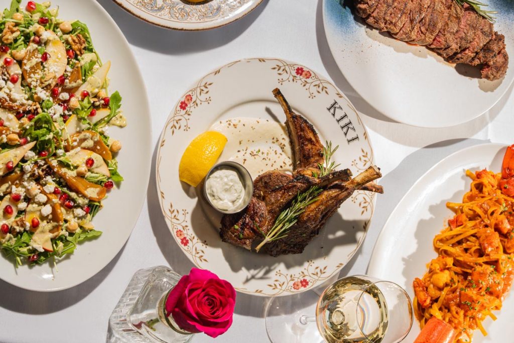 Dinner spread at Kiki on the River. Photo by Cristian Gonzalez