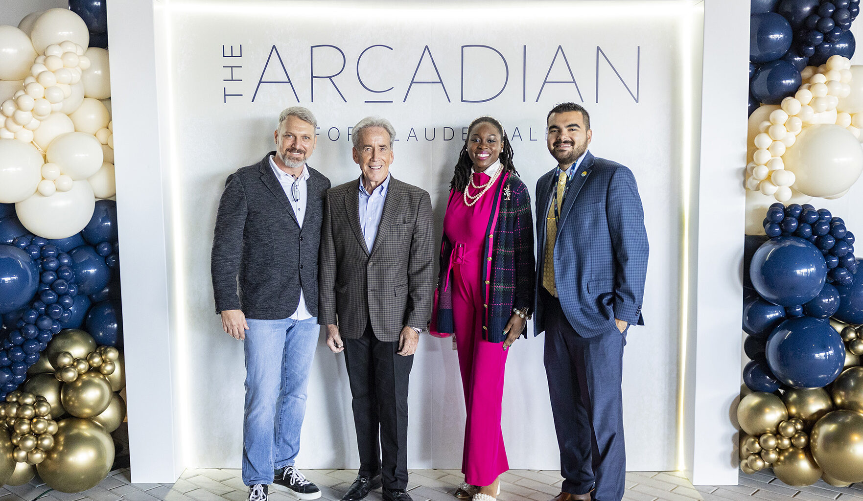 The Arcadian ribbon cutting and time capsule installation